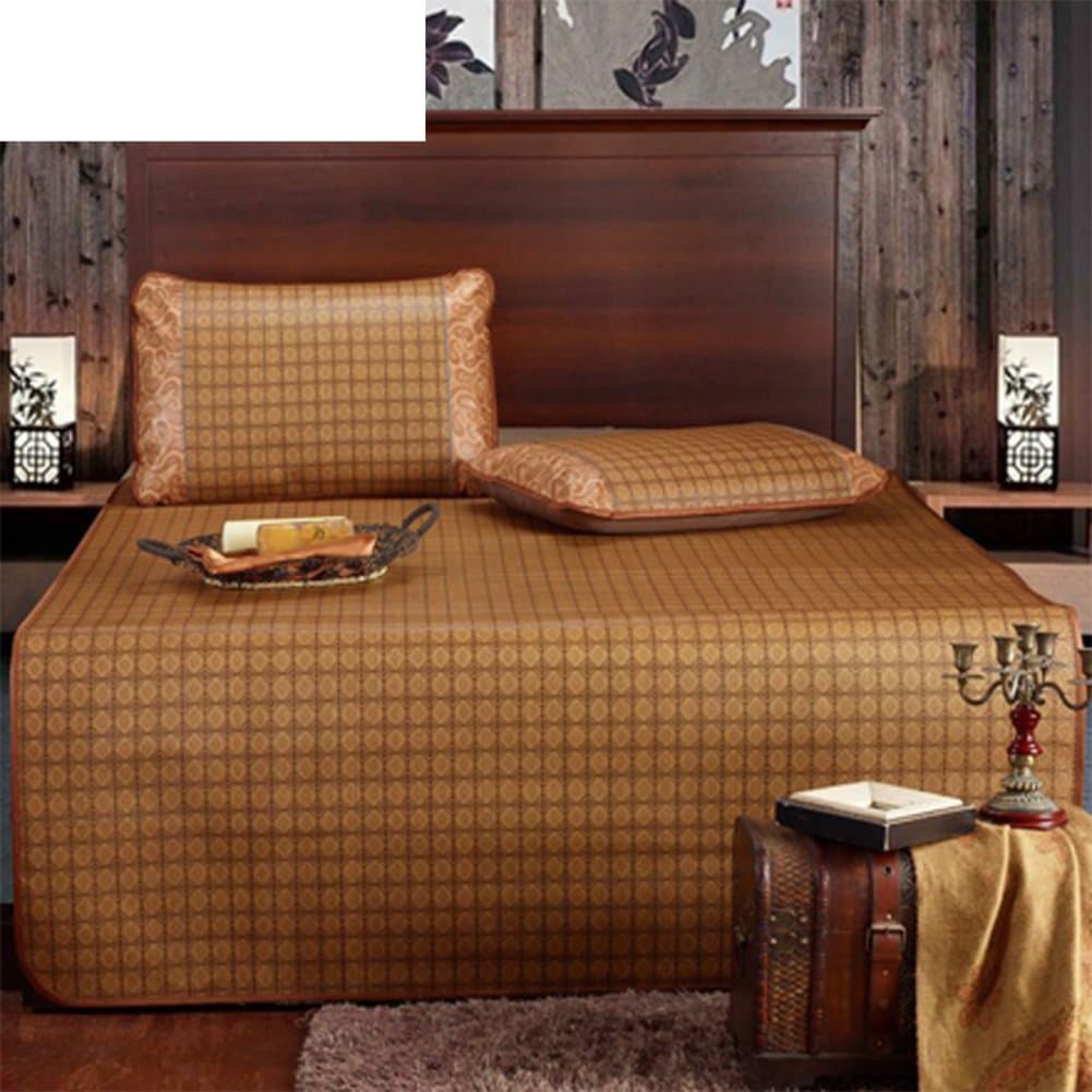DHUANZZCA Summer Ice Silk Mat/Foldable Rattan Table-A 0.9m Bed