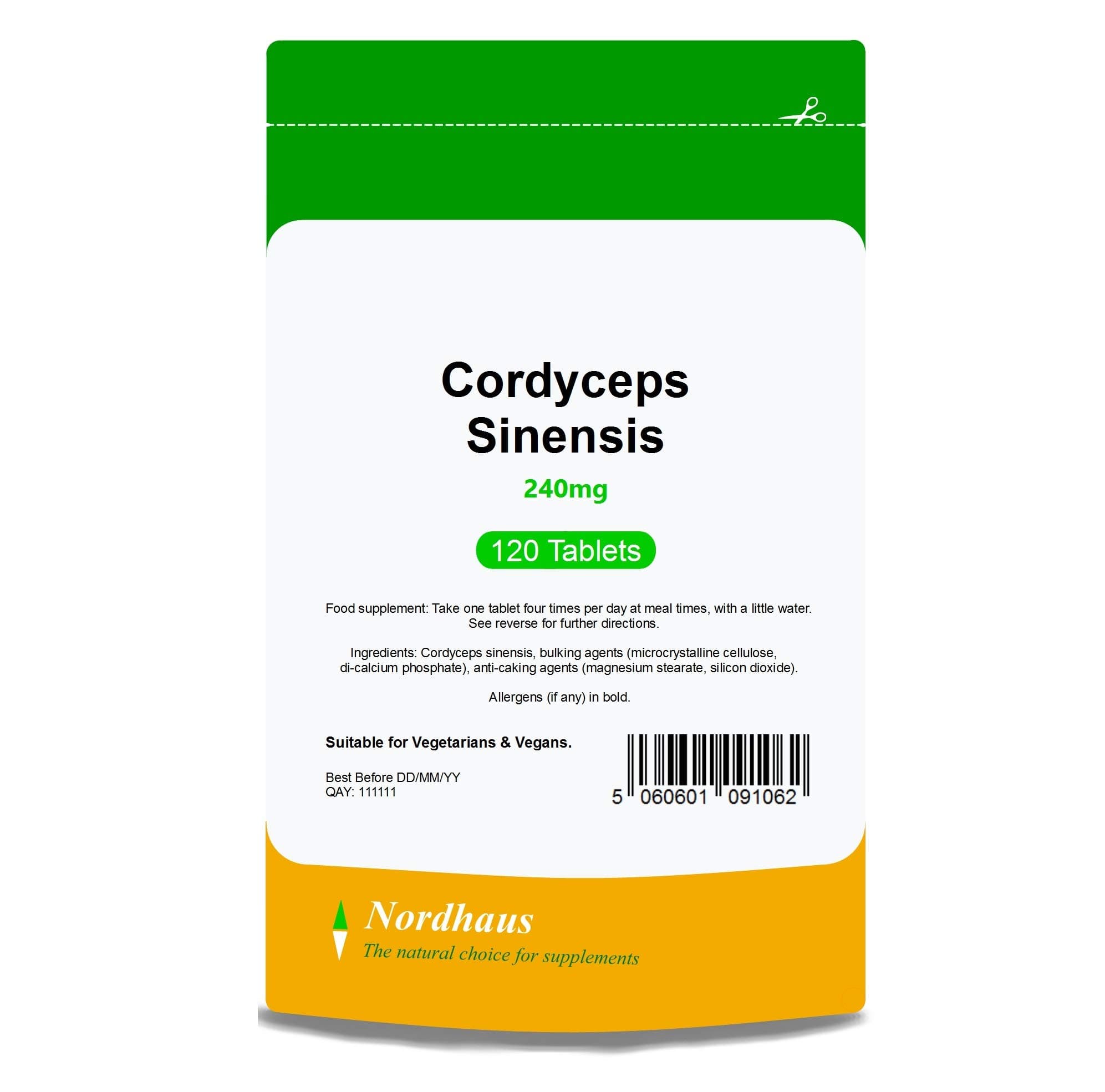 Cordyceps Sinensis 240mg - 120 Tablets