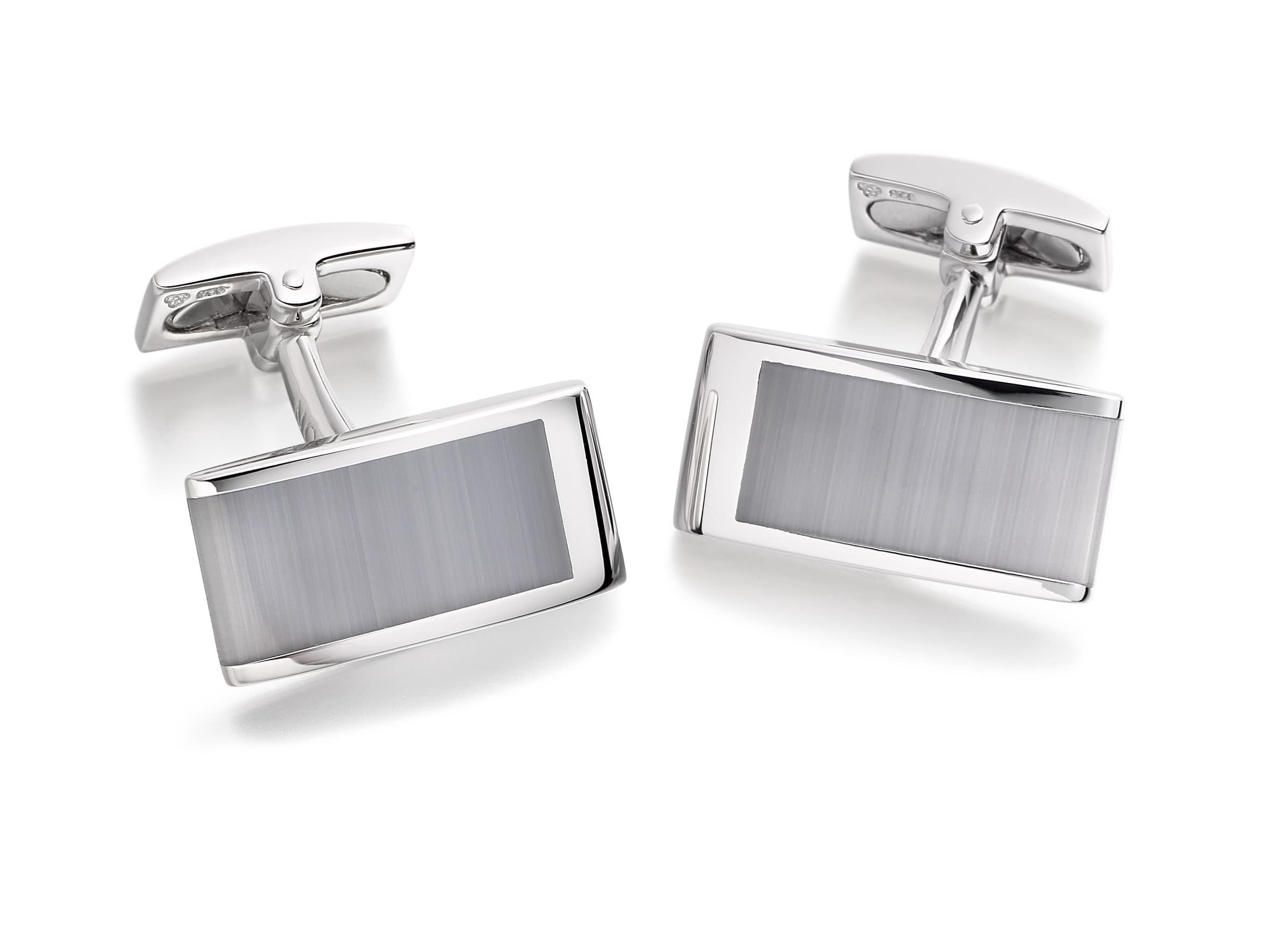 Hoxton London Men's Sterling Rectangle Cufflinks