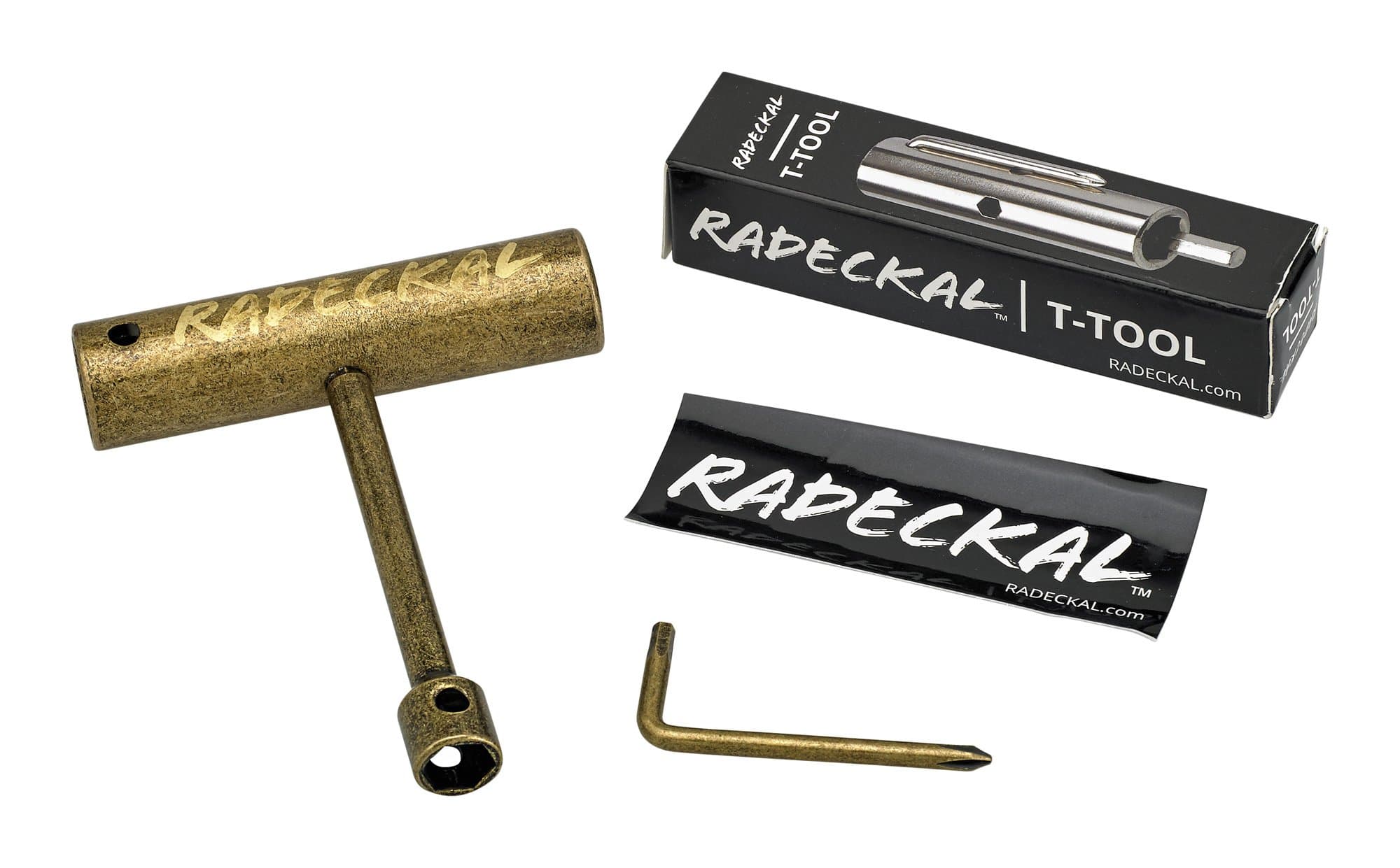 RADECKAL Compact Pocket Skate Tool- T Tool All in One Skate Tool for Skateboards, Longboards, Mini Skateboards, and Cruisers- Collapses to a Compact Size to Fit in Your Pocket