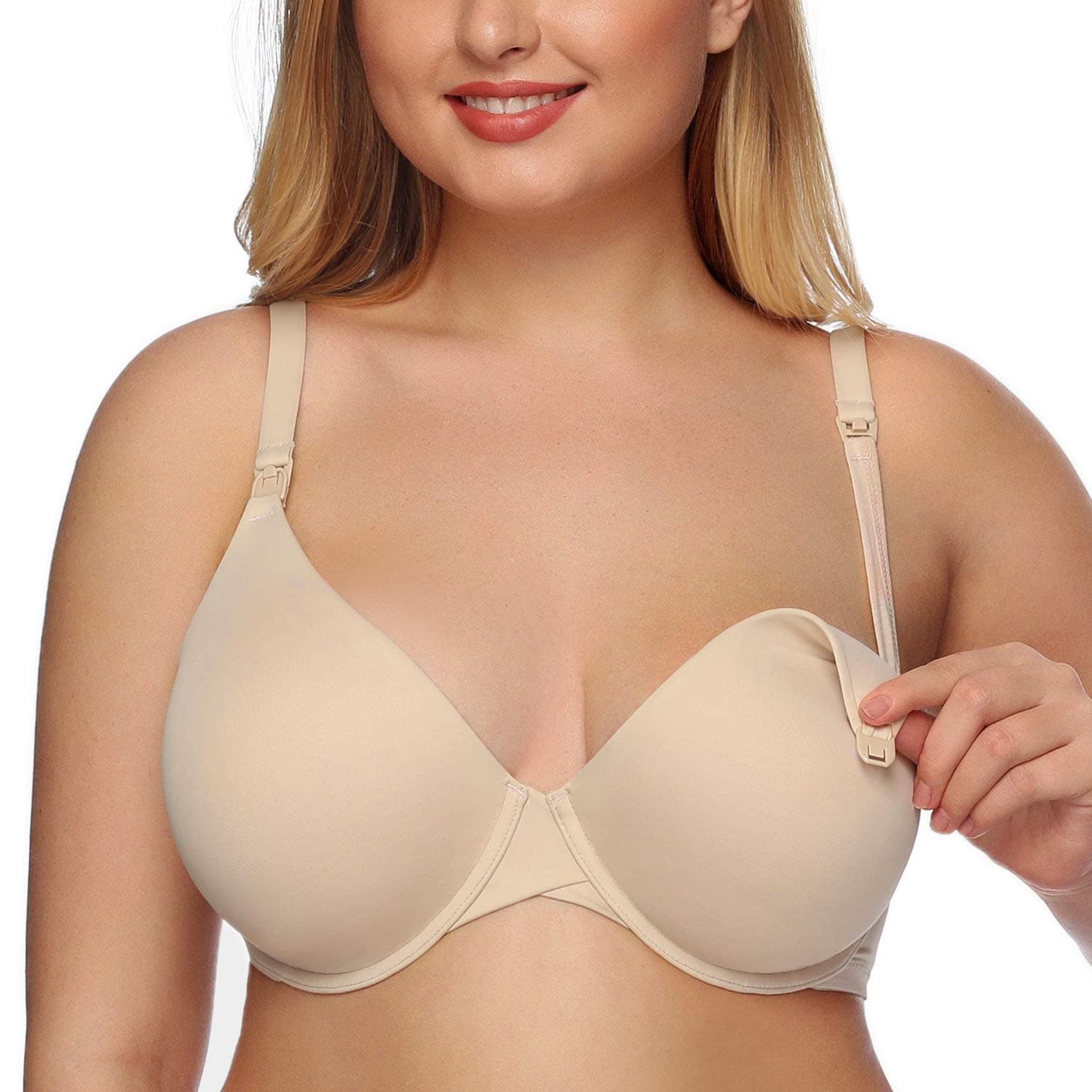 Women's Full Coverage Plus Size Underwire Comfort Lightly Lined Maternity Nursing Bra