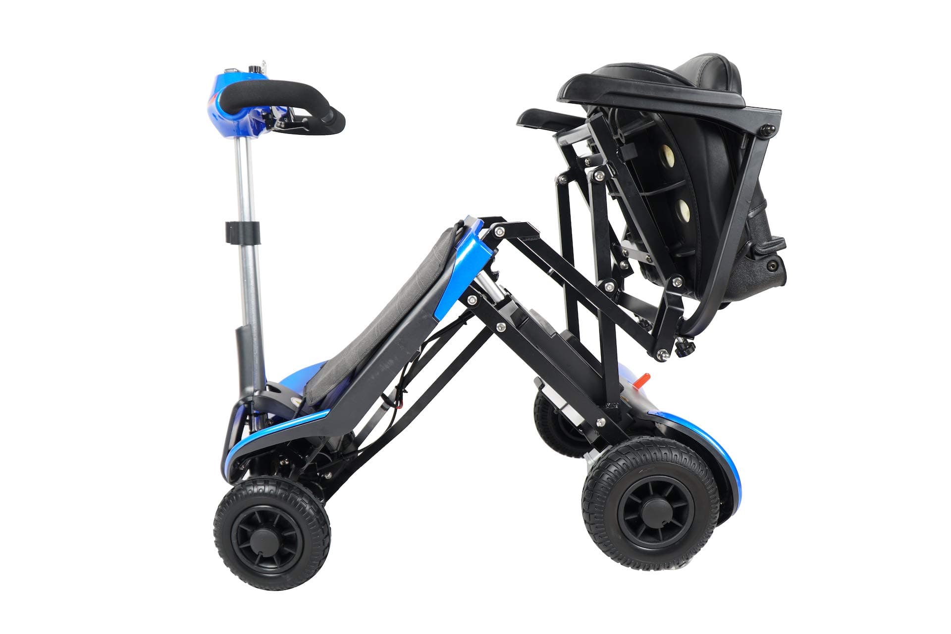 Electric Boot Mobility Scooters Wheelchair and Automatic Fold by Remote Control (Blue)