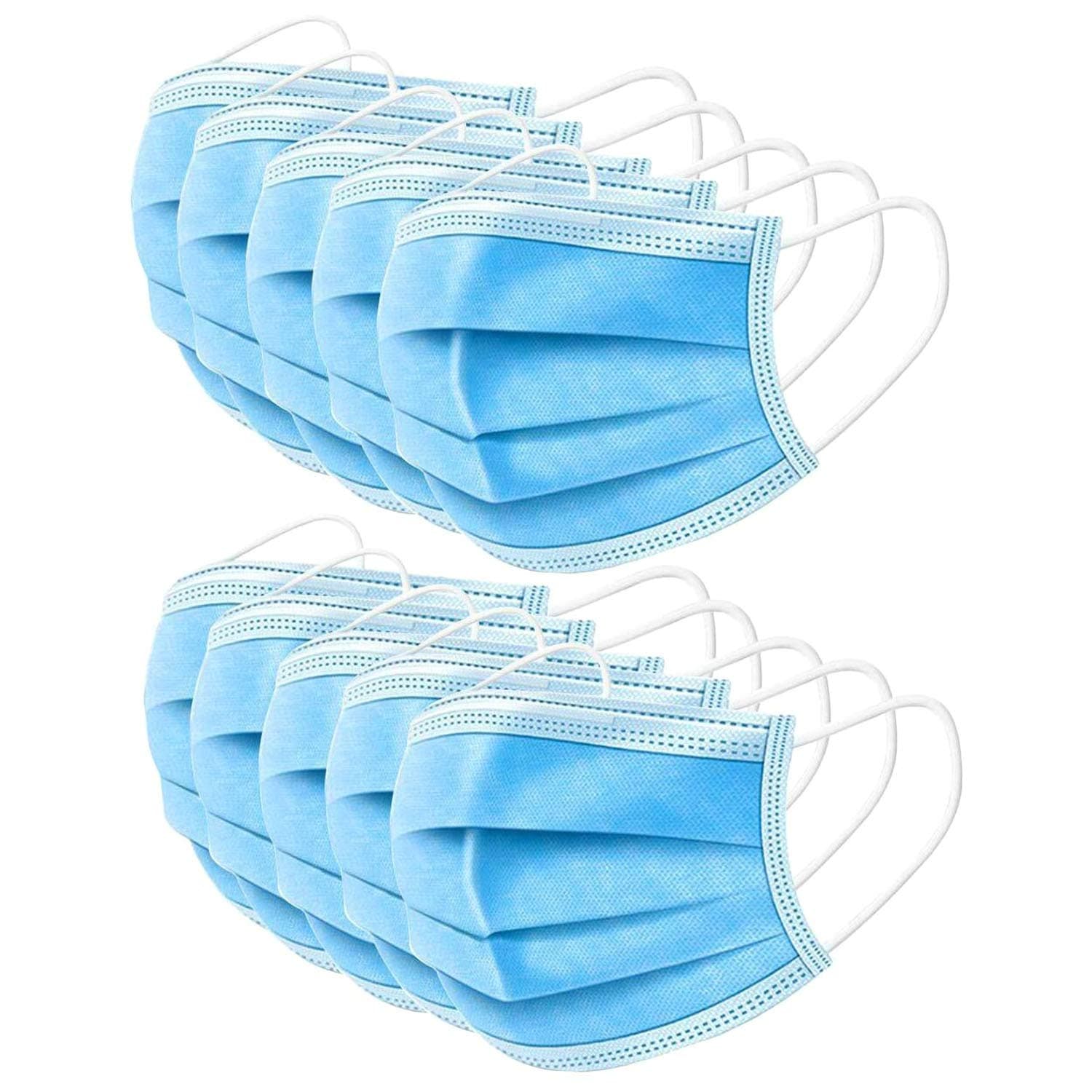10PCS Disposable Mask Protective Mask Soft & Comfortable Filter Safety Face Mask for Dust Protection