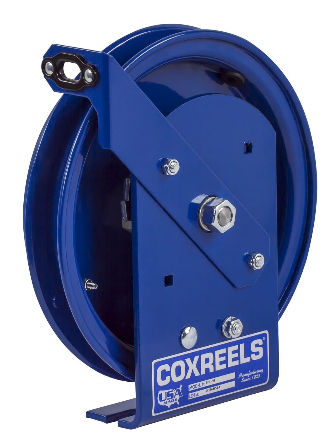 Coxreels SDL-50 Spring Rewind Static Discharge Cable Reel: 50' cable capacity, less cable