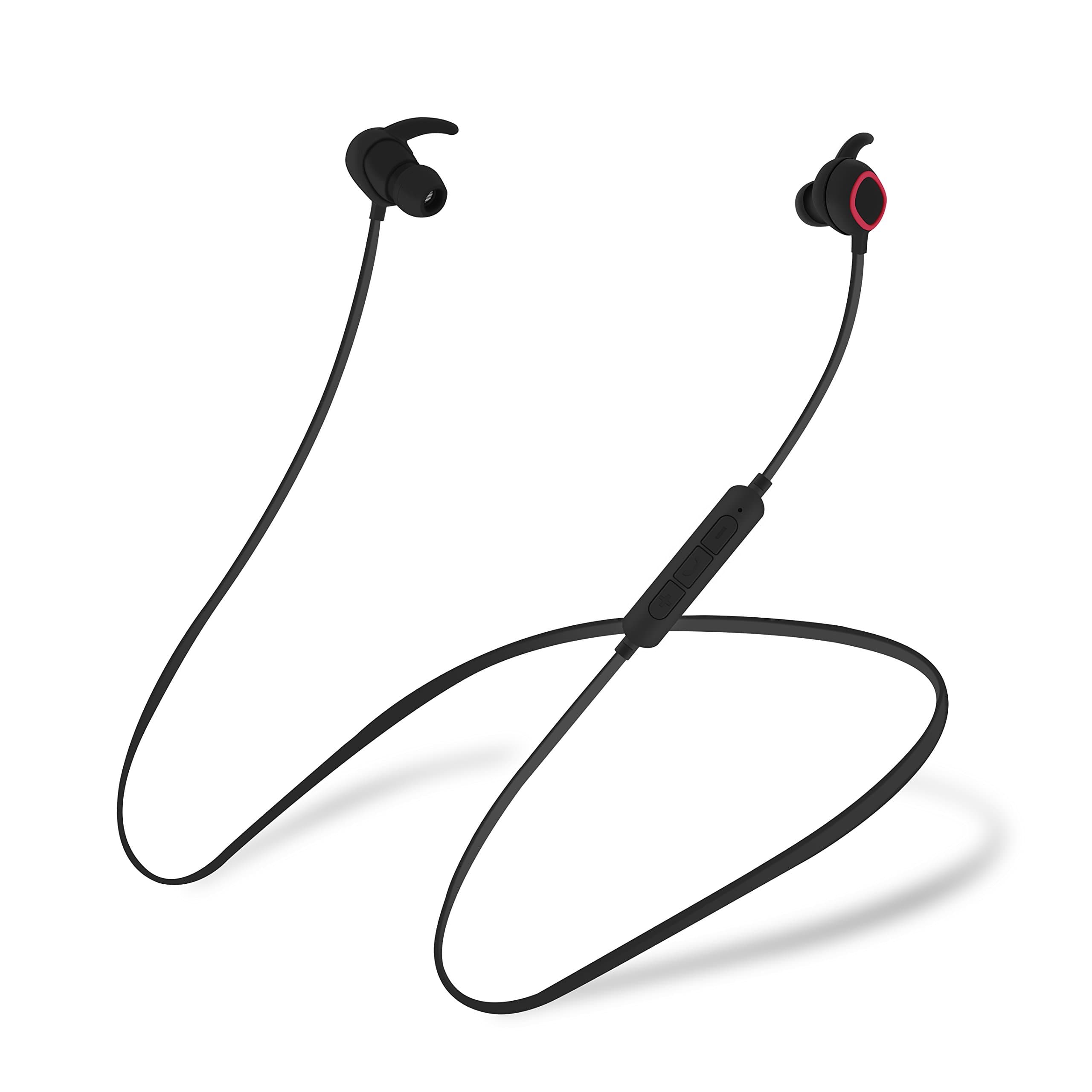 Sweatproof Bluetooth Headset, Duola Bluetooth 4.1 Headphones with Built-in Mic Secure Fit Sports Earbuds with 0.03 lbs Weight & Proved Excellent Sound Quality. (Black)