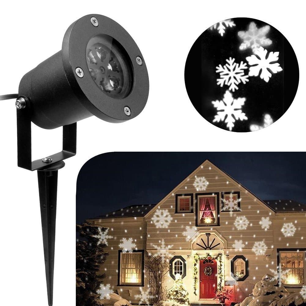 Christmas Snowflake Projector Light - SurLight LED Waterproof Moving Snowflake Light, Landscape Projector lamp for…