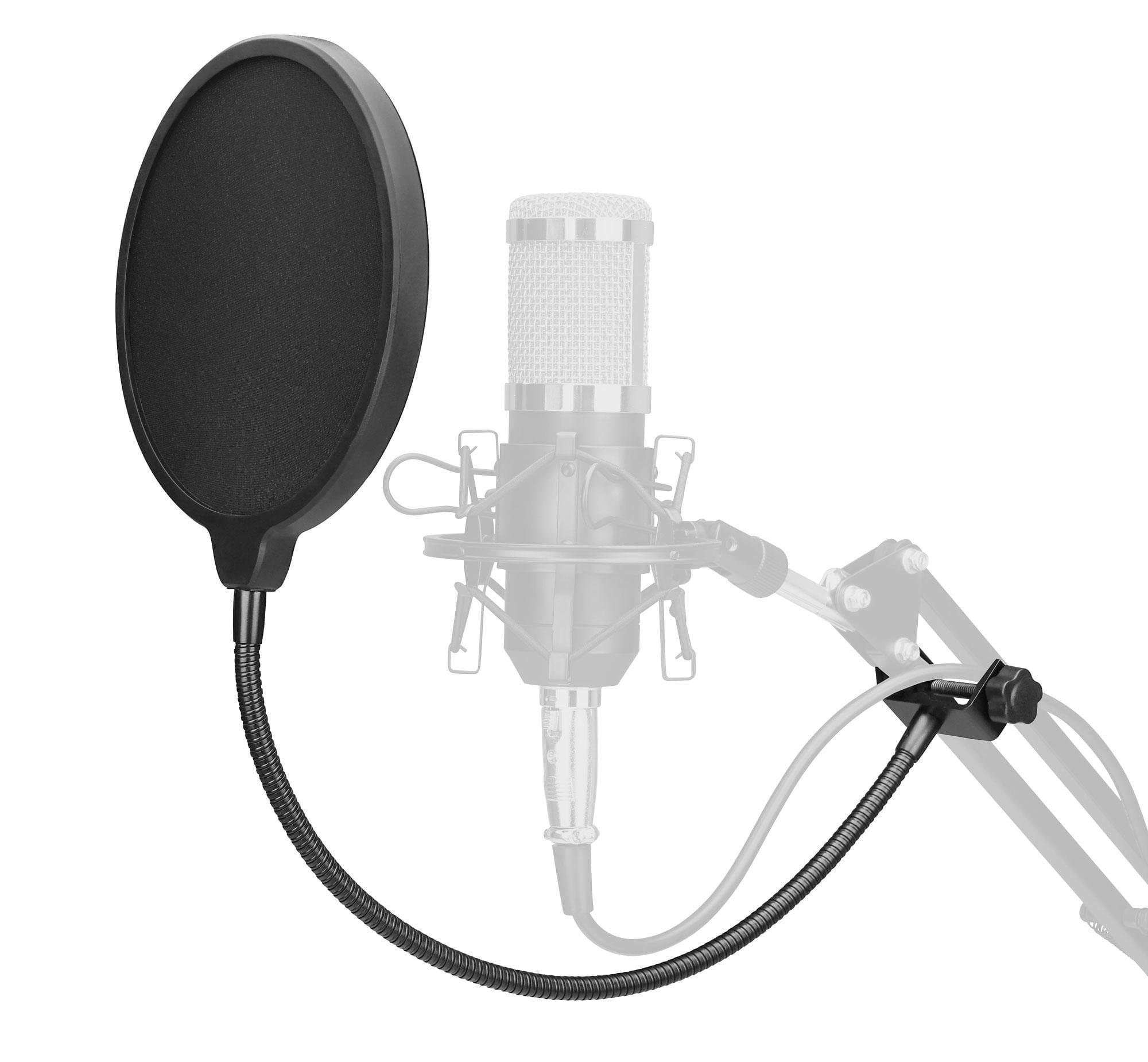 McGrey/PK 20 Shied Pop Filter (Nylon Double, Diameter 15 cm Tube Diameter 38 cm gooseneck clip to 30 mm Black