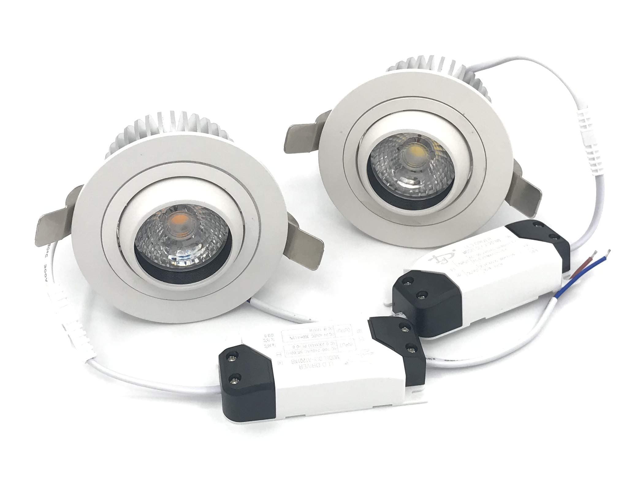 4 Pack 4inch LED Recessed Downlight with Junction Box, Gimbal Retrofit Downlight Dimmable,12W CRI90 3000K,Beam Angel 38°