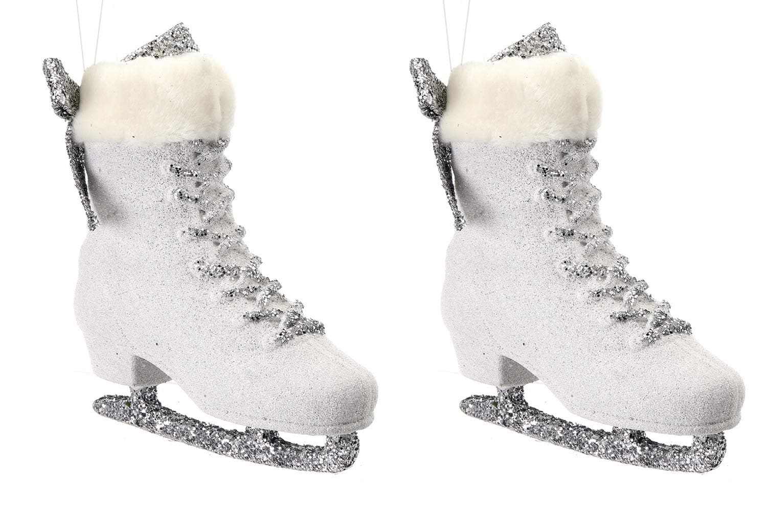 Fur Trimmed Glitter Ice Skate
