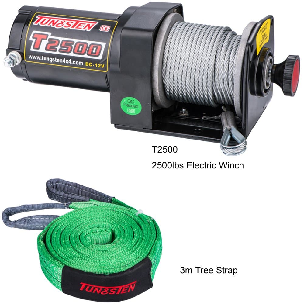Tungsten4x4 2500lbs Atv Electric Winch Combo-2
