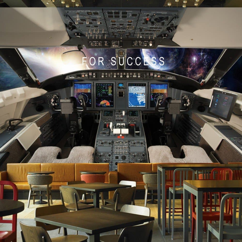 Weaeo Custom Wallpaper Mural 3D Space Shuttle Space Hotel Restaurant Mural Wall Background Wallpaper Wallpaper Cosmos-200X140Cm