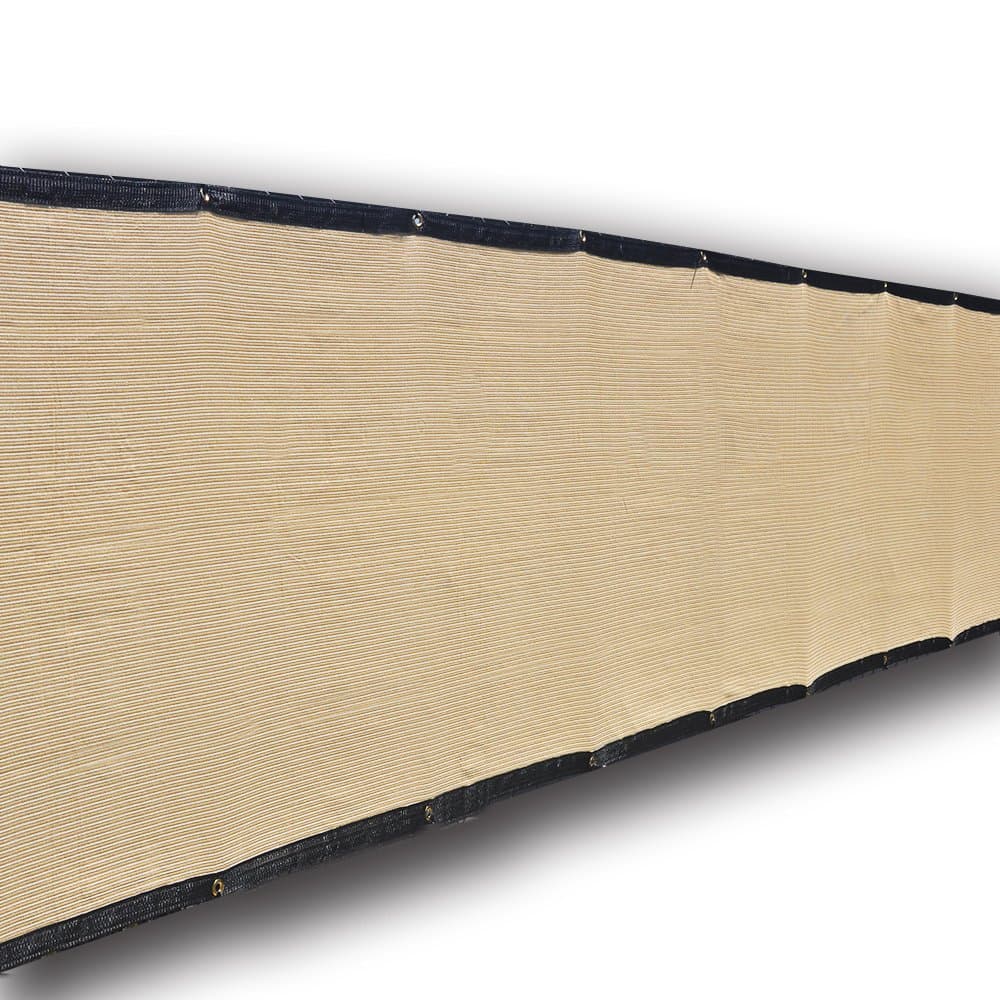 Alion Home Heavy Duty Privacy Screen Mesh for Backyard, Deck, Patio, Balcony, Fence. Beige (35'' x 50')