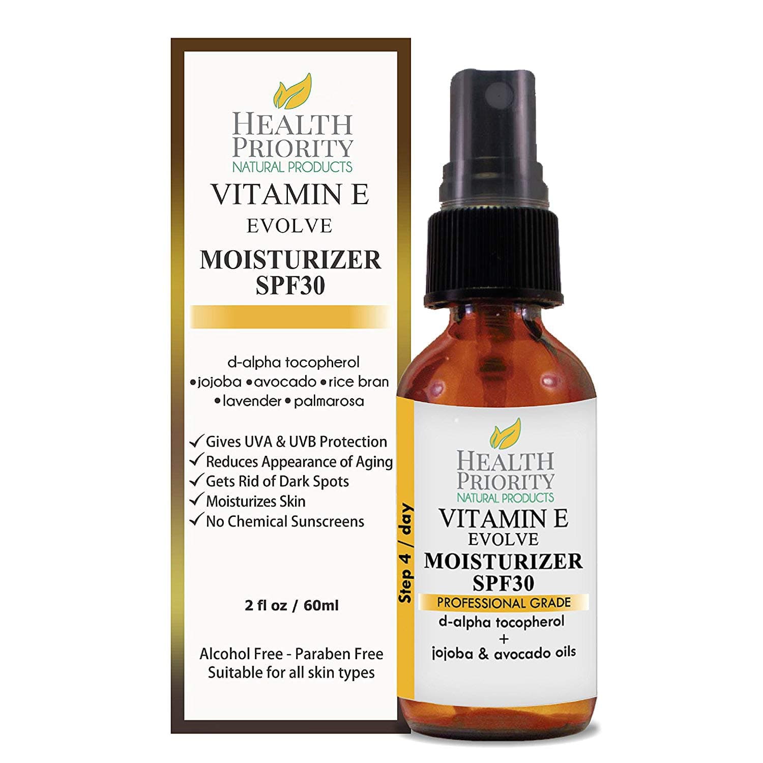 Natural Vitamin E Moisturizer + SPF 30. Daily non-greasy moisturizing sunscreen perfect for face and under makeup. Chemical & paraben free mineral sunblock lotion safe for baby & kids-hydrating facial