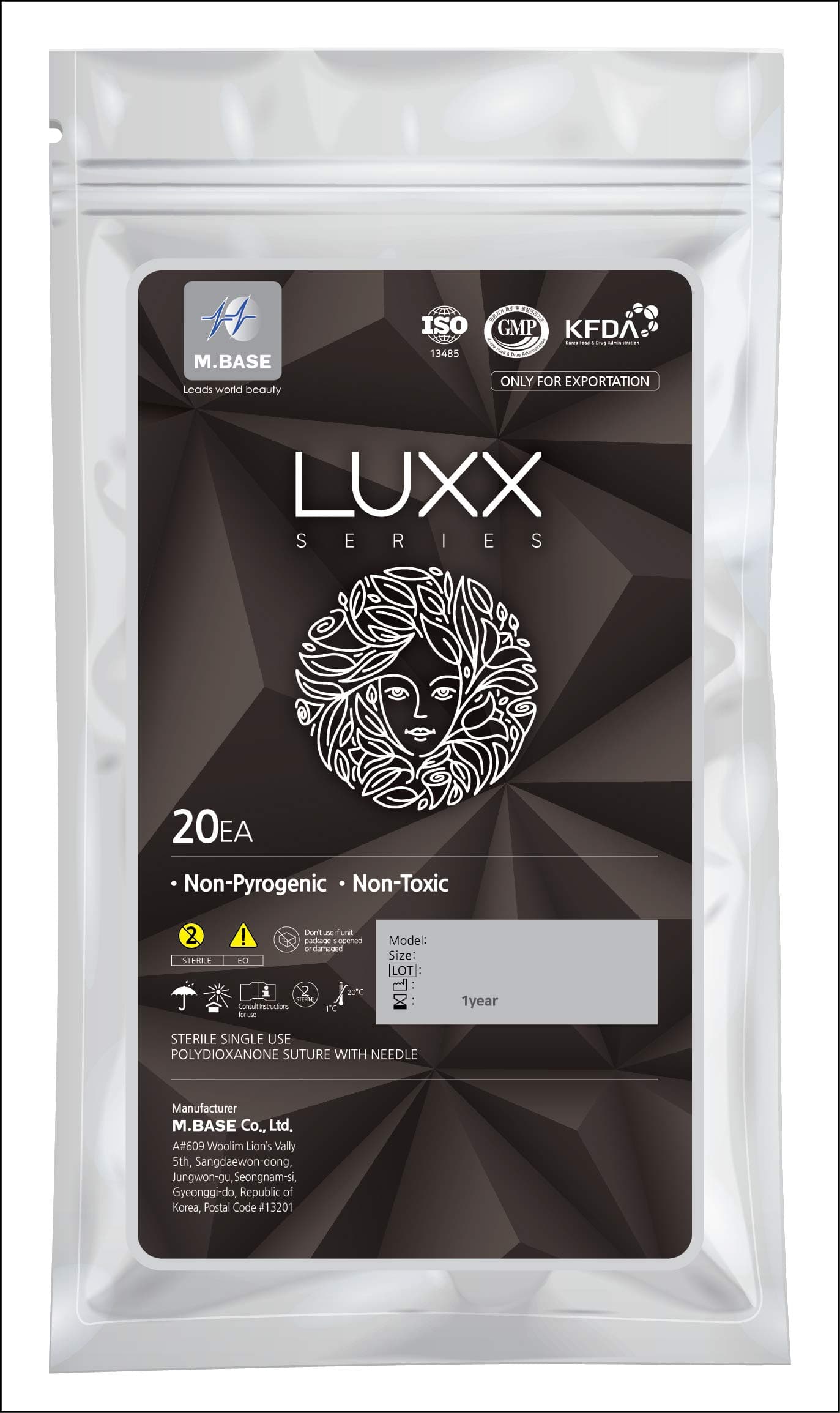 Luxx M2 CW Mold Cutting PDO Thread/19G/100/Cog/W-type/20Pcs/Made in Korea (19G100/160/CW)
