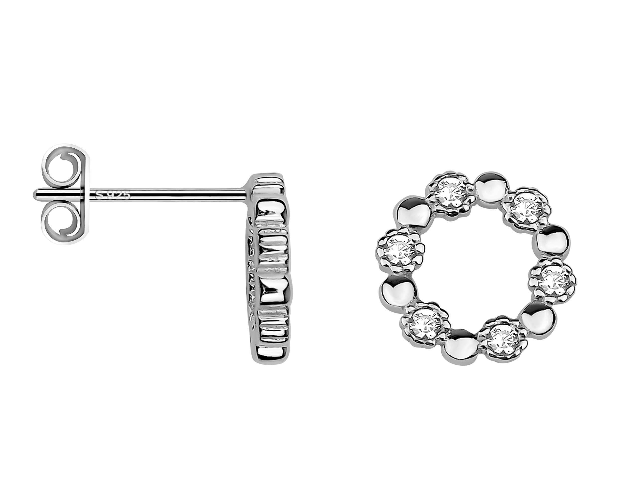 Sofia MilaniWomen's Earrings 925 Silver - Open Circle Stud Earrings - 20308