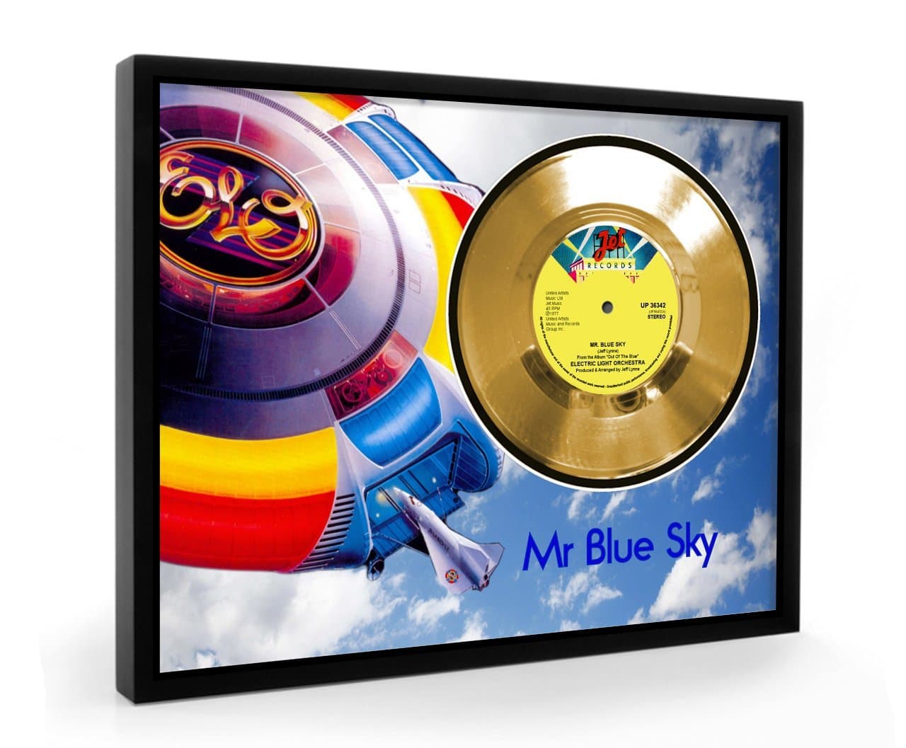 Elo Mr Blue Sky Framed Gold Disc Display Vinyl (C1)