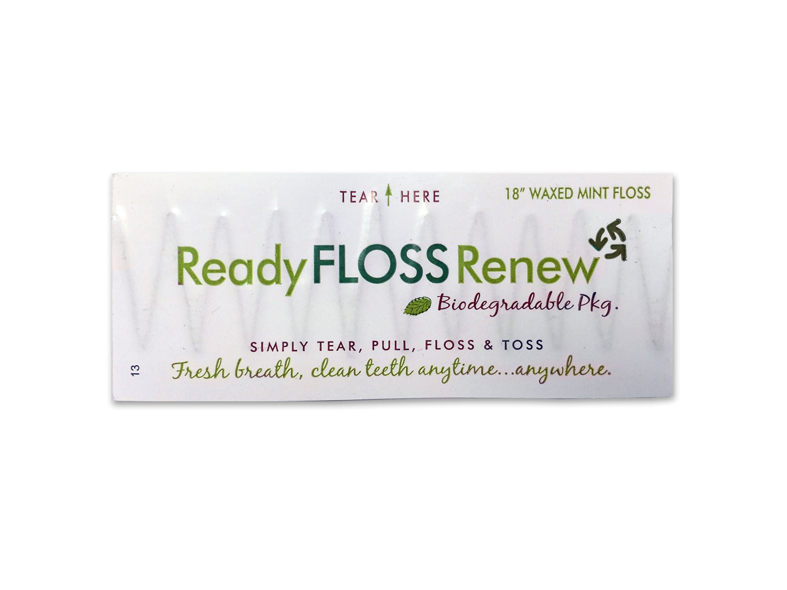 Ready Floss 18" Single Use Dental Floss 72 Count