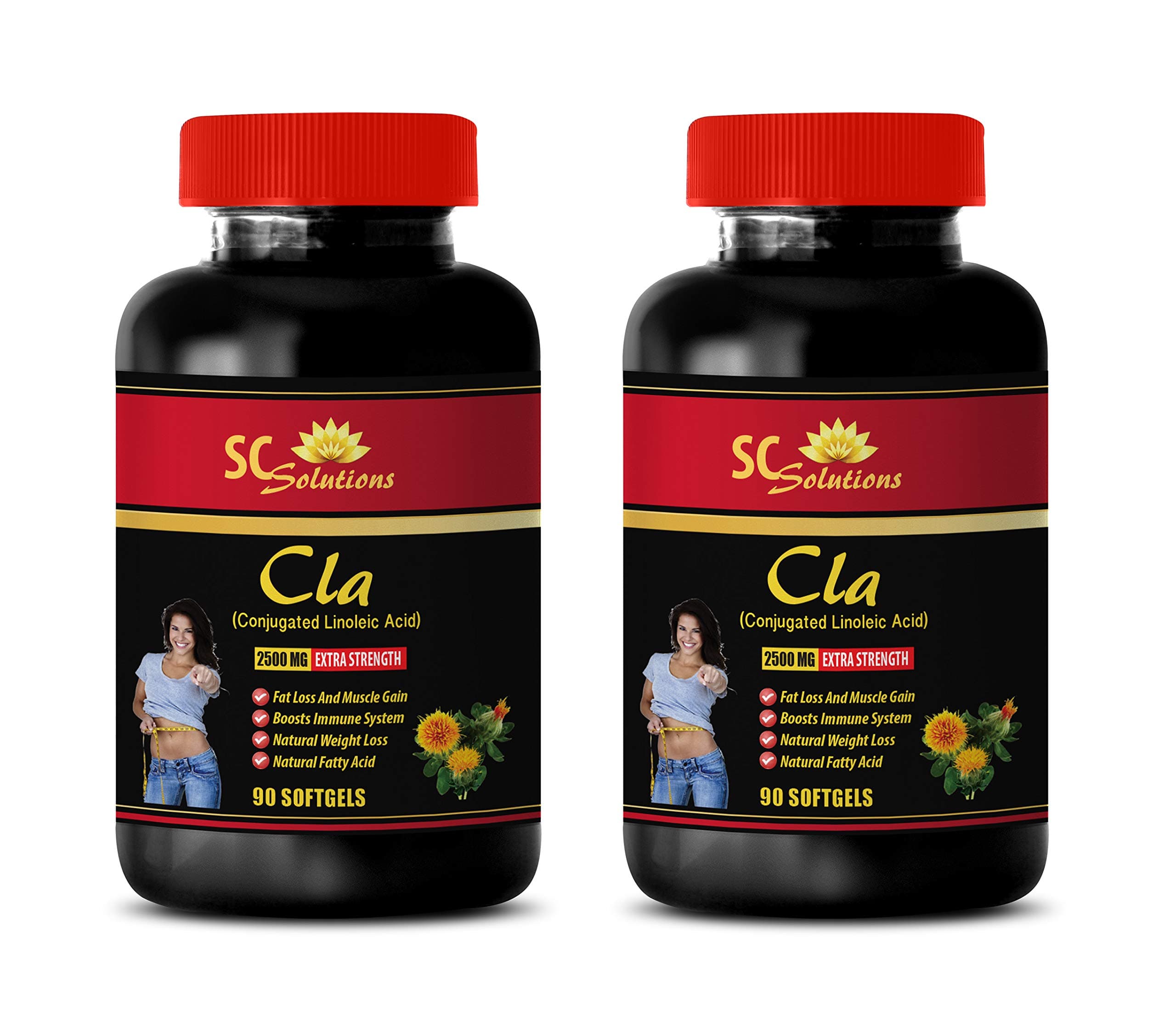 Fat Burner Supplements for Men - CLA 2500MG - Extra Strength - cla Bulk Supplements - 2 Bottles (180 Softgels)