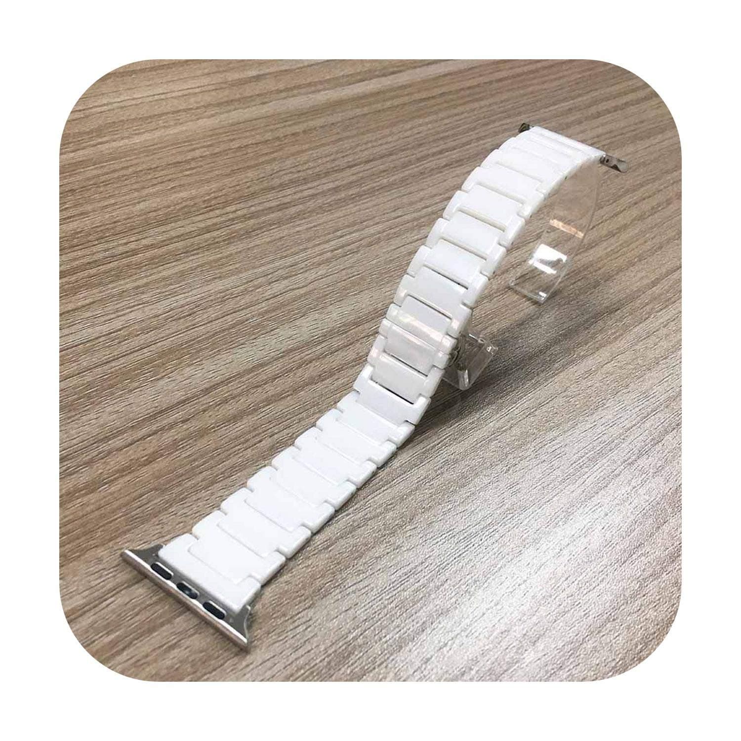 Black/White Ceramics Strap for Apple Watch 5 4 3 2 1 Band 40/44/38/42Mm Bracelet for Iwatch Wristband Clock Belt-White-for 40Mm