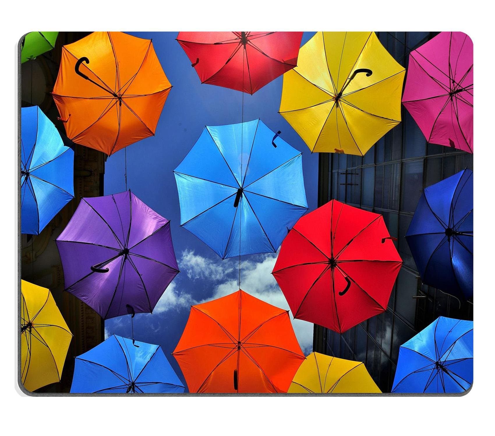 MSD Natural Rubber Gaming Mousepad IMAGE ID 28800017 Sky decorated with colored umbrellas