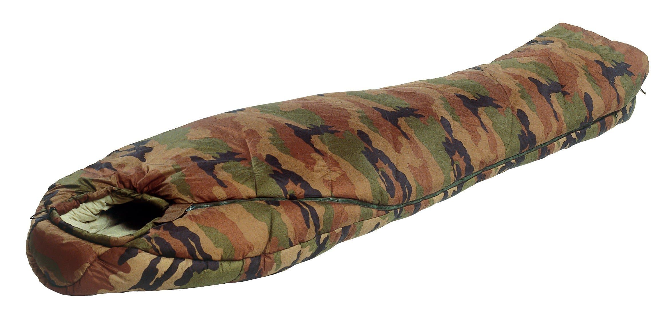 Wilsa Cervin Camouflage mummy sleeping bag, multi-layer, reinforced shell
