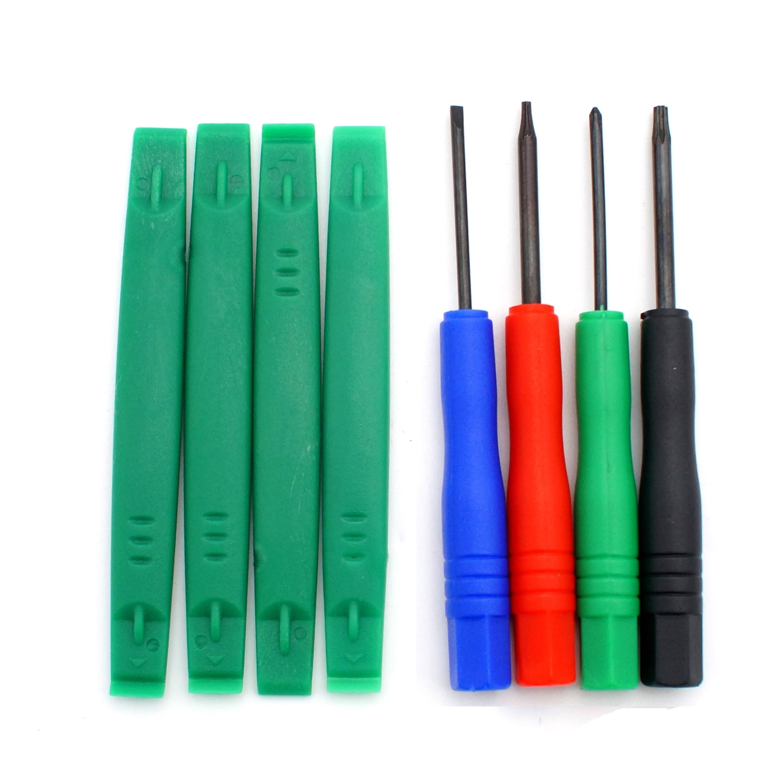 COHK 4 Screwdrivers T6, T8, Phillips 2.0,Flat-Head 2.0 with 4 Nylon pry Tools(8 PCS)
