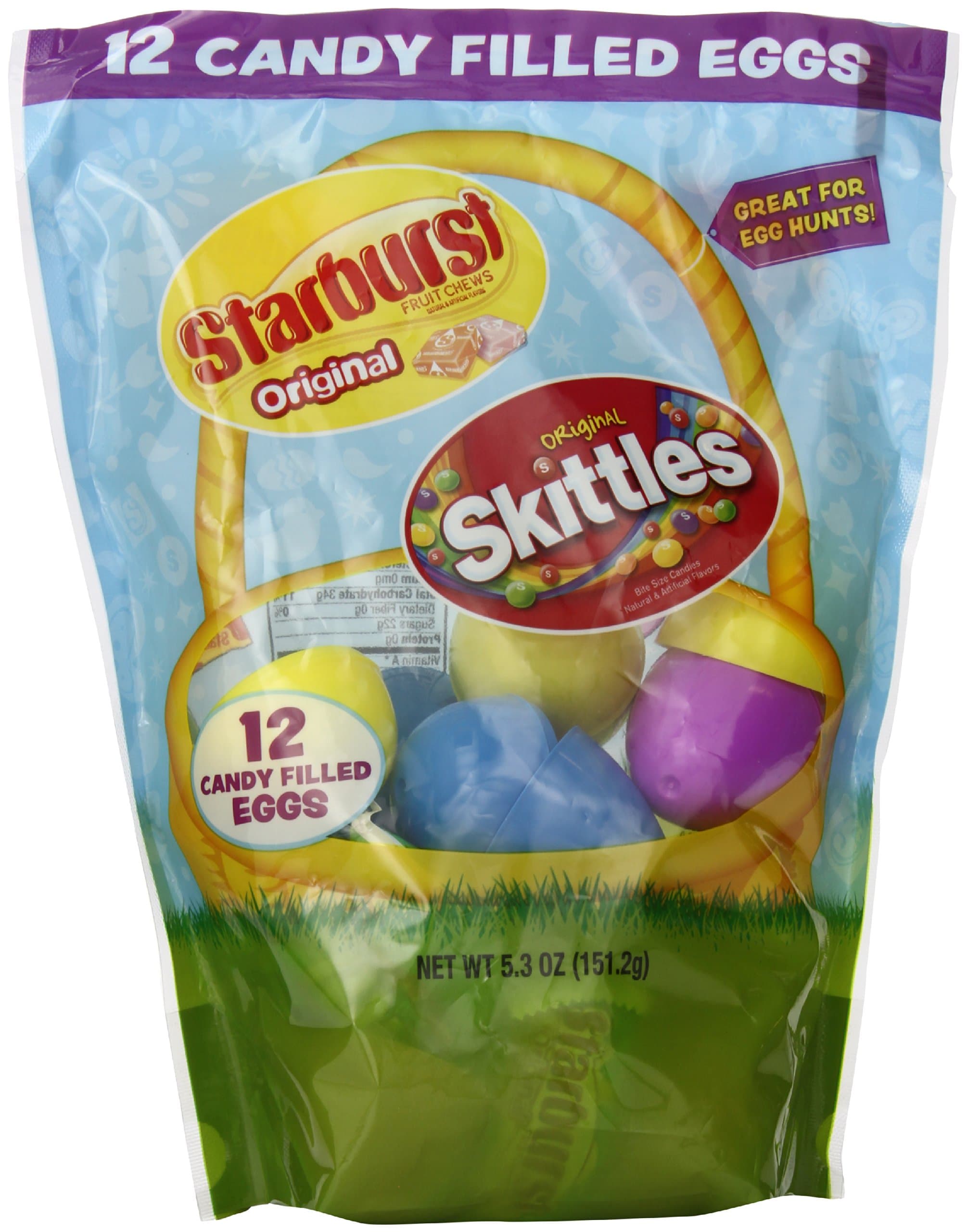 Skittles and Starburst Candy Filled Egg, 12 Count