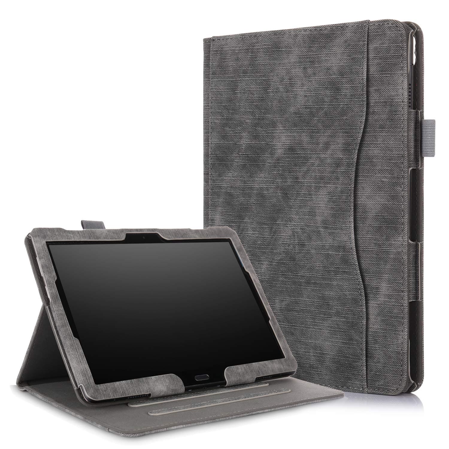 Xuanbeier Multifunctional Case for Lenovo Tab M10(TB-X505F TB-X505L TB-X605F TB-X605L) / P10(TB-X705F) with Multi-angles and Hand Holder, Black