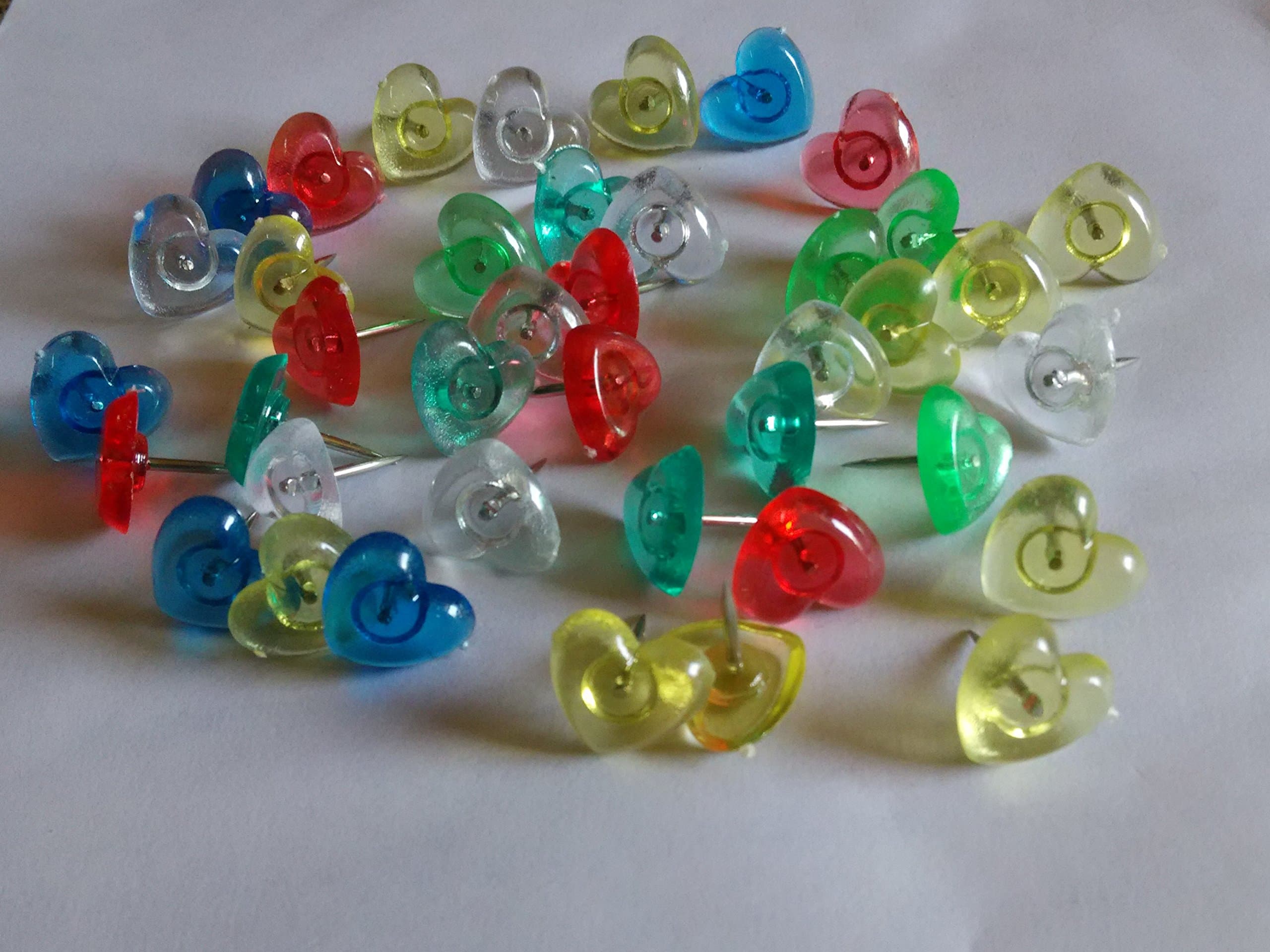 Heart Shape Push Pin 40Pcs Novelty Creative Drawing Pins