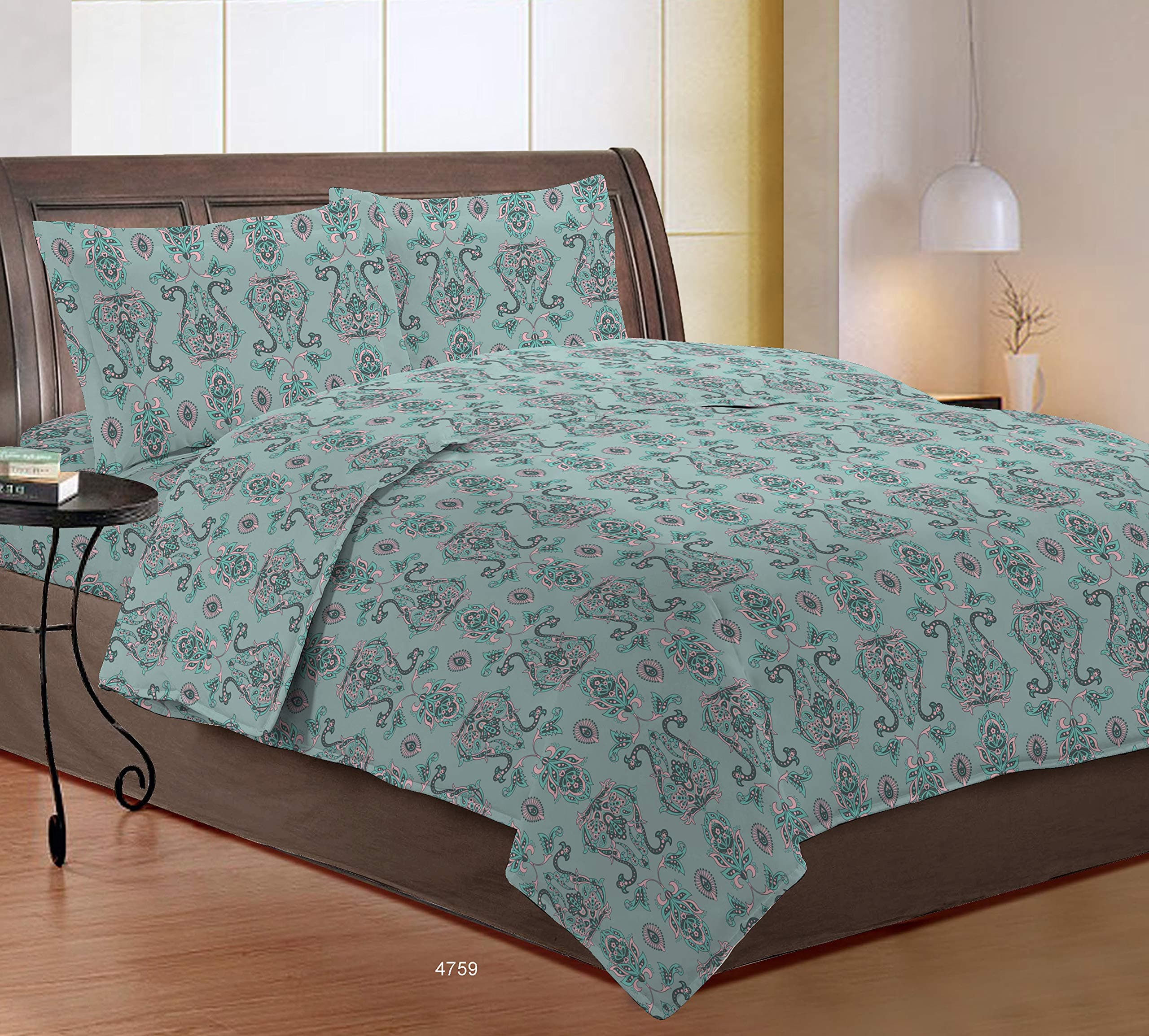 Bombay Dyeing King Size Bed Sheet Thyme 210 TC