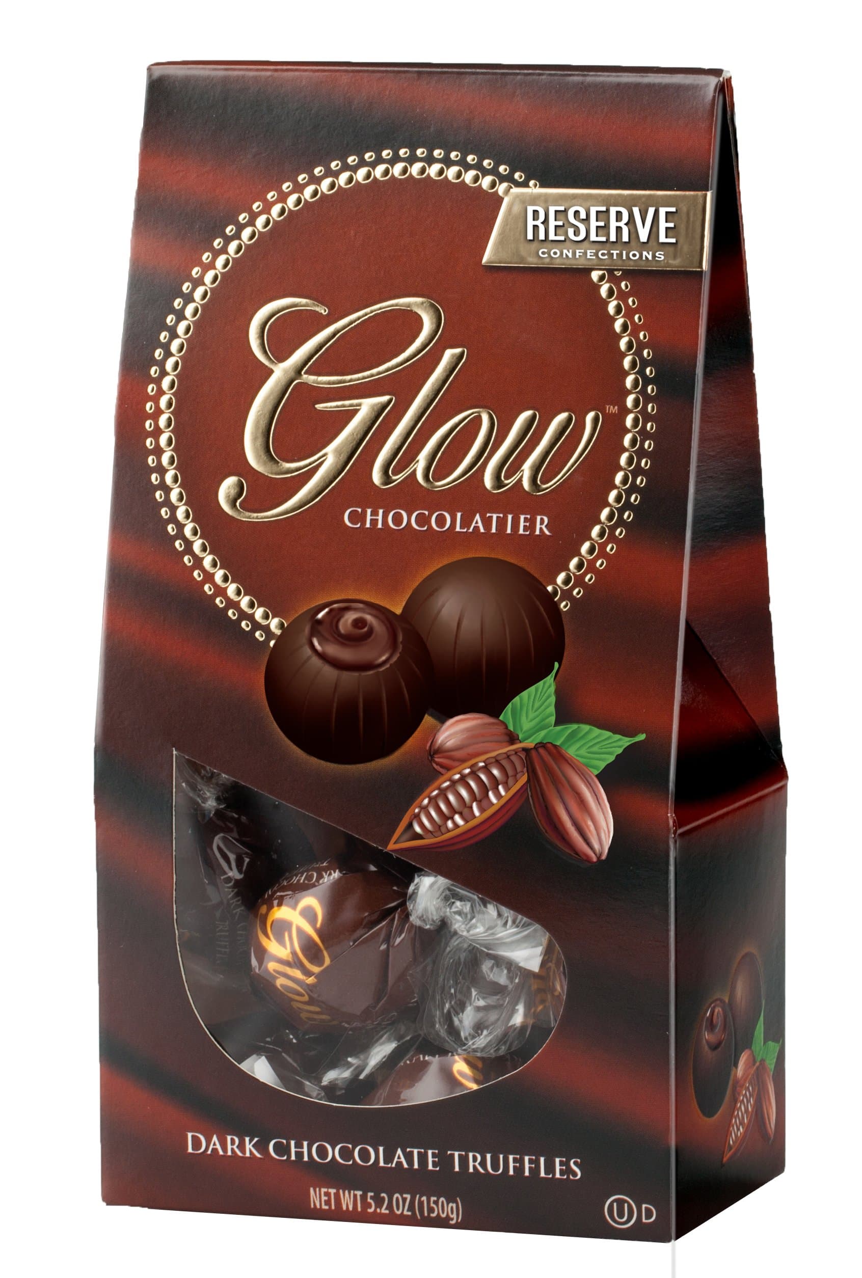 Glow Chocolatier Dark Chocolate Truffles 5.2 Oz [Pack of 3]