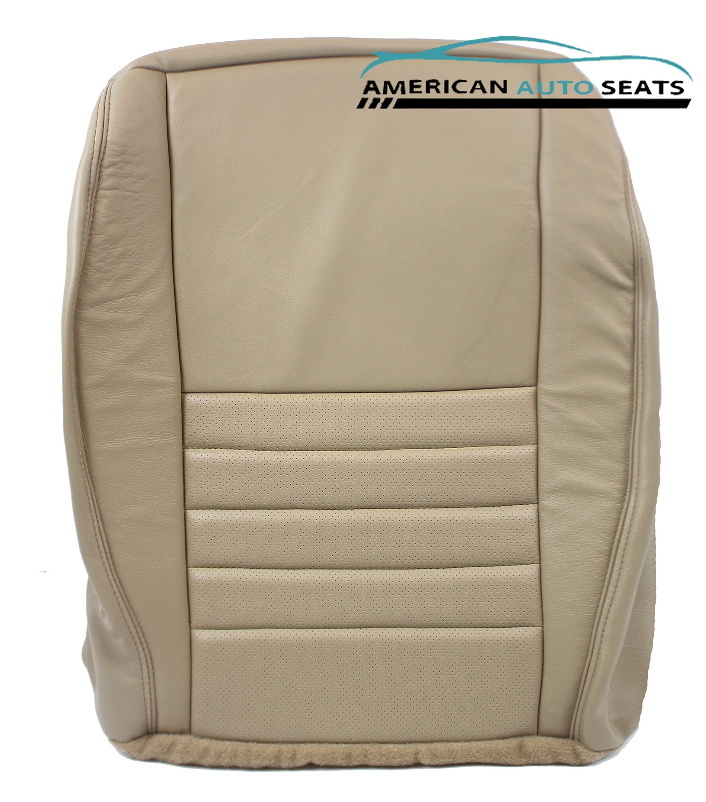 99-04 Mustang GT -Driver Bottom PERFORATED Replacement Leather Seat Cover Tan