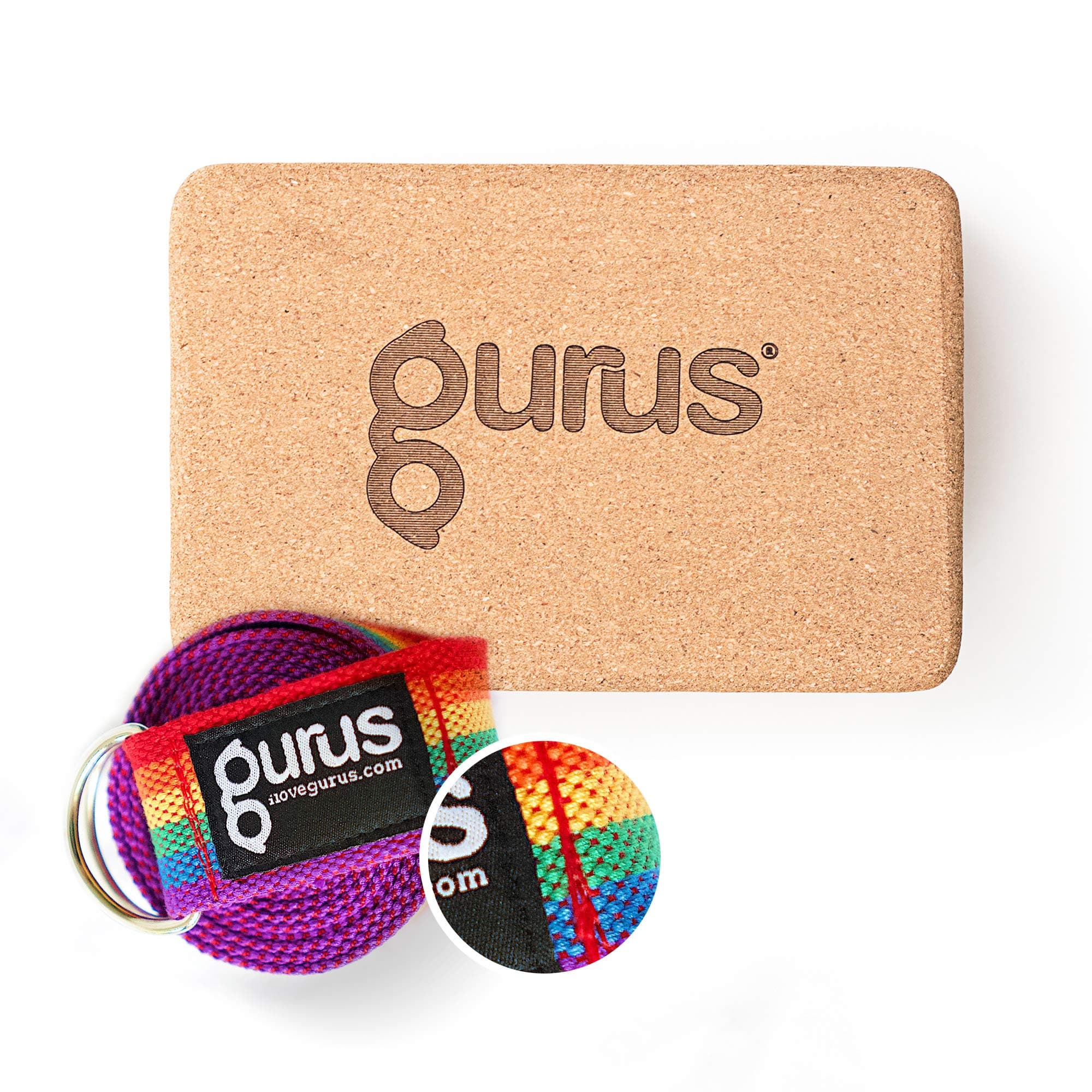 Gurus Yoga Strap with Thick Durable Cotton and Extra Safe Adjustable D-Ring Buckle 6 Feet Long-8 Yoga Stretching Strap for Flexibility