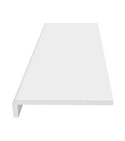 White UPVC Window Board/Cill Cover 2m Long 9mm Thick Including End Cap Plastic Window Sill Capping (300mm Depth)