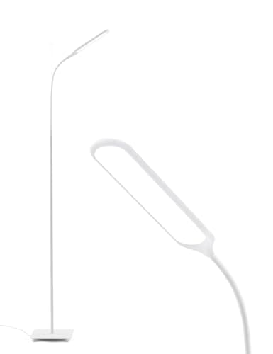 sympa LED Floor Lamp, Dimmable Adjustable Modern Standing Lamp with 4 Color Temperature, Touch Control, Stable Base for Living Room, Bedroom, Office (White)