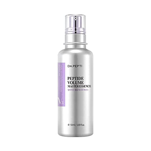DR.PEPTI Peptide Volume Master Essence 1.69 fl oz | 11 Peptides, Hyaluronic Acid, Collagen Oxygen bubble Serum | Intense Moisturization | Face Lifting Essence Peptide Serum (50ml)
