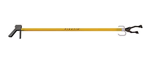 SS48H 48" Safety Stik with Hook, Durable, Lightweight, and Rustproof Reacher, Black and Yellow