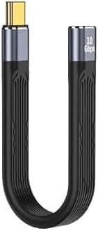 USB C to USB Adapter, USB C Female to USB C Male Adapter, 10Gbps USB C Female to USB 3.0 Male Adapter OTG Bidirectional Cable, USB C to USB C Adapter Charger Flexible Flat Short Cable for PC TV