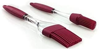 Original Eco-Friendly 2 Piece Set Silicone Basting Brushes & Pastry Brush for Cooking, Baking & Grilling, Heat-Resistant Cooking Brushes for Grilling, BBQ & Cooking, Burgundy Wine Non-stick & Flexible