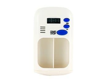 New Square White Timer Pill Medicine Reminder Box (White)