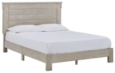 Signature Design by Ashley Full Panel Bed, Cast Iron, Whitewash