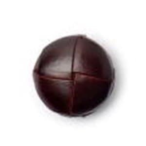 Plush Addict Imitation Dark Brown Leather Shank Button 20mm