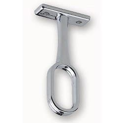 Oval Centre Support Bracket - Chrome Finish 30mm x 15mm x 1