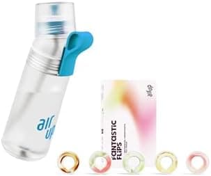 air up® Bottle Twist Pro Starter Set Original, Including Pods in 5 Flavours, 600 ml Drinking Bottle with Flavour, Sugar-Free, Dishwasher Safe and BPA Free, in Blue Splash