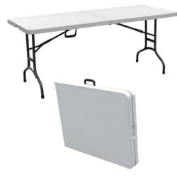 Palm Springs Folding Portable Camping / Party Table 6 Ft White