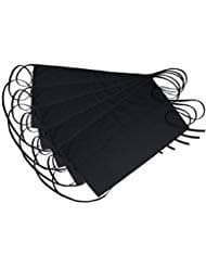 Black Waitress Apron-5 pack with 3 Pockets: 7.9x6.5”–Commercial Grade 35% Cotton & 65% Polyester–Professionally Hemmed Edges to Last–Smart Look,Low Crease–Machine Wash,Iron,Quick Dry