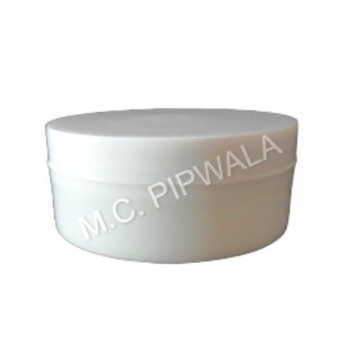 M.C. PIPWALA P.P. Material Flat Cosmetic cream container with cap, plug (100gm_White Jar, 6)