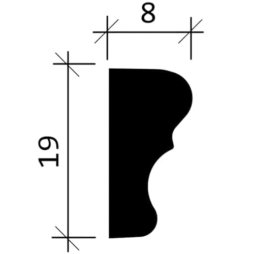 PRO[f]home® - 651321-box 1 Box 48 Pieces Panel Moulding 96 m Profhome
