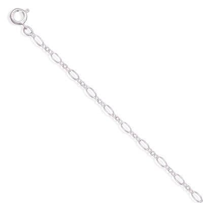 Sterling Silver 20 inch Large and Small Alternating Link Chain