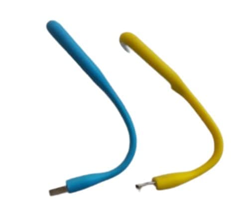 SAMRUKZONE SRZ USB LED Light/Night Lamp/Laptop Light/Flexible/LED Torch Lamp for Reading, Night Lamp, Car Light (10,Blue/Yellow)